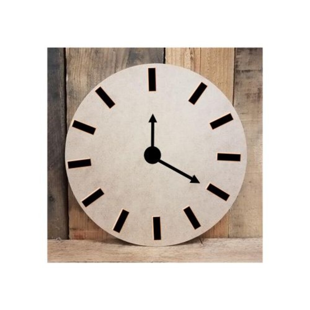 Custom Made Outdoor Wall Clock Rustic Weathered Wooden Log Disk 10.5 inches